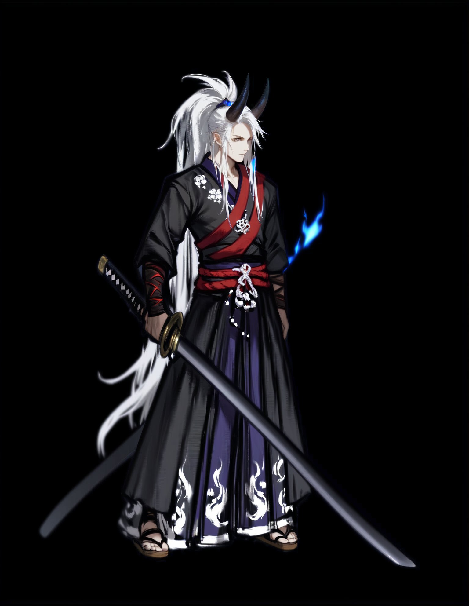 黑衣剑客定制时装ai绘画