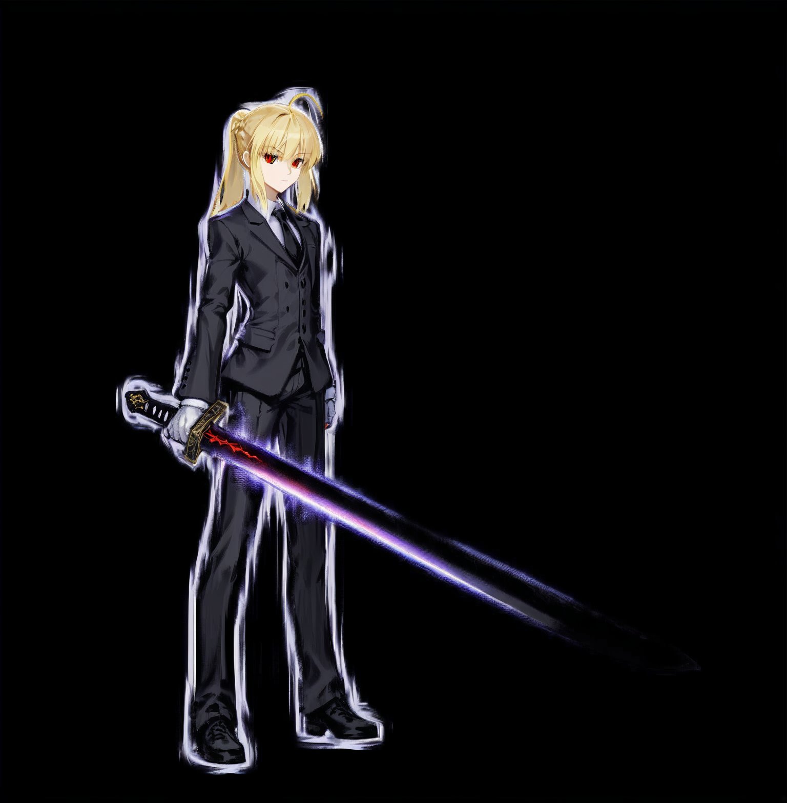 ai绘画 西装呆毛王