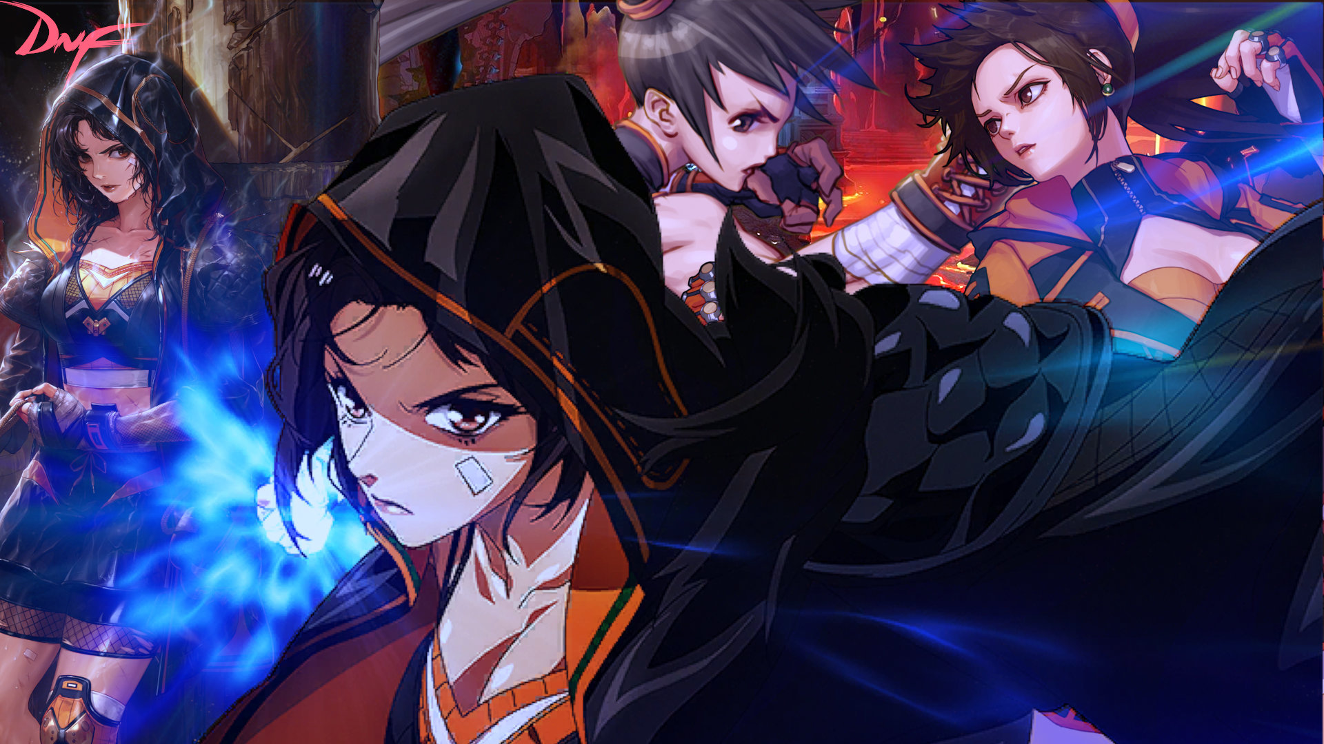 女格斗四职业高清原图立绘!横版!