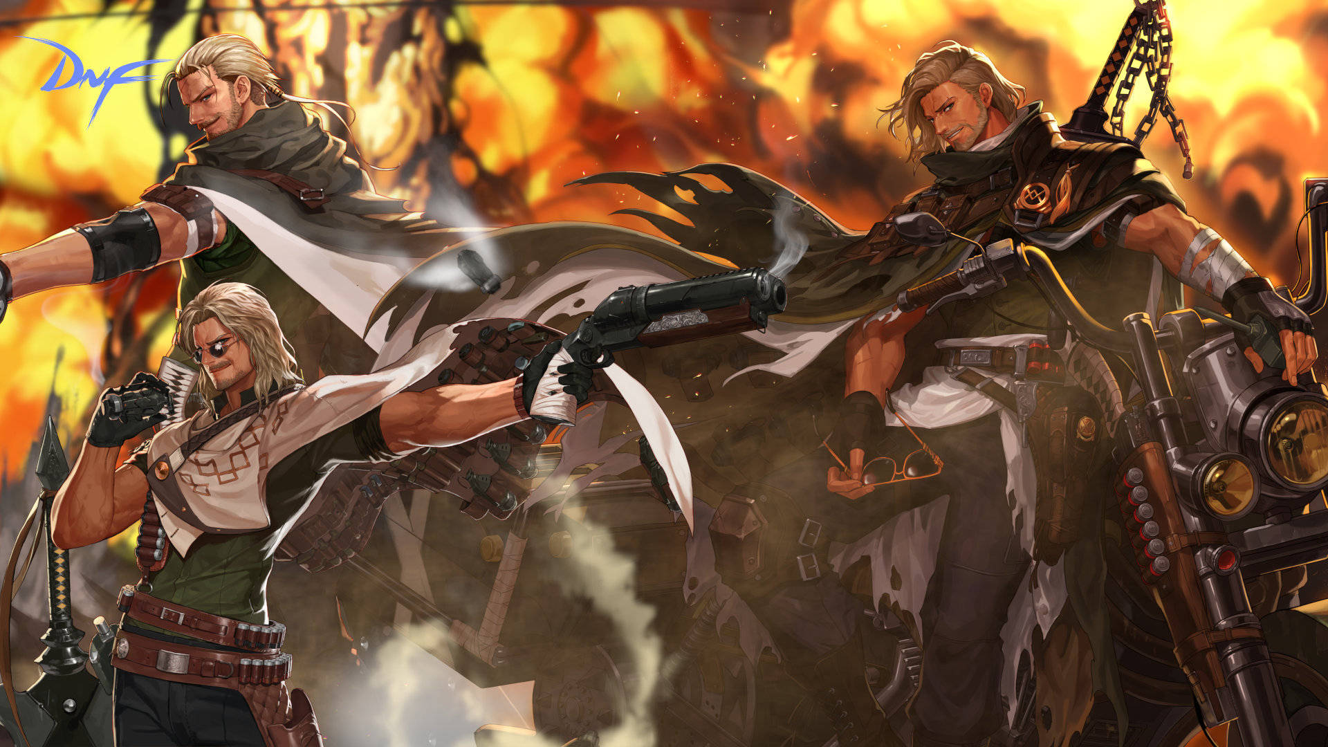 枪剑士四职业高清原图立绘横版!