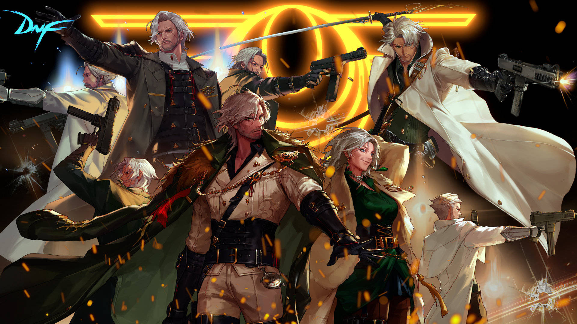 枪剑士四职业高清原图立绘横版!