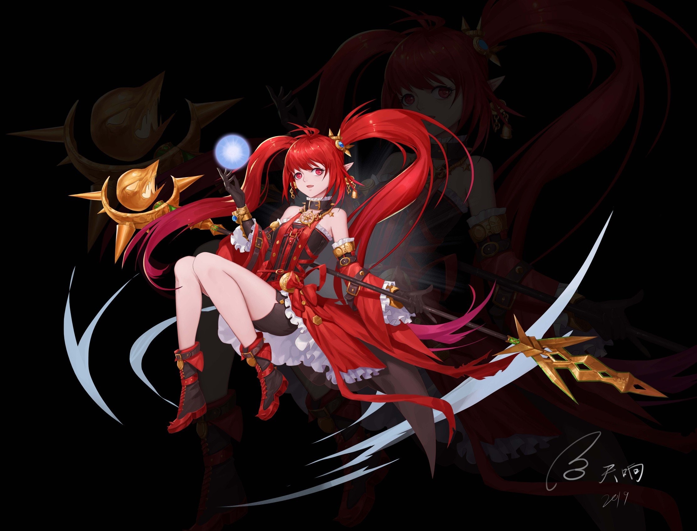 因为喜欢dnf的立绘不知不觉就画了这么多