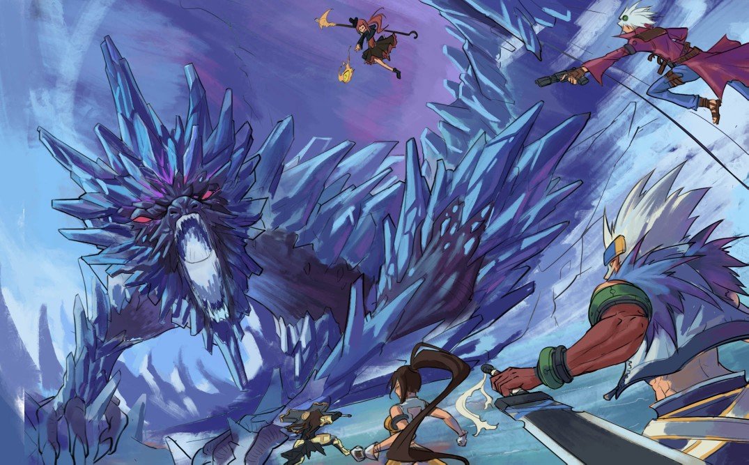 分享一下以往的创作图大战冰龙