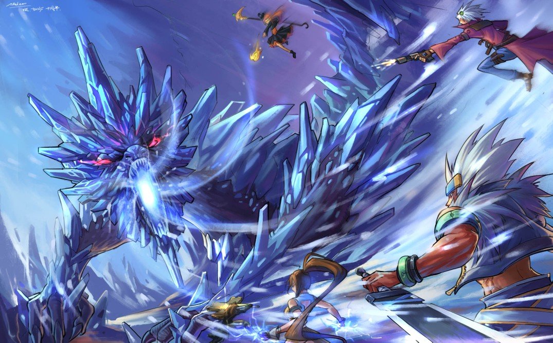 分享一下以往的创作图大战冰龙