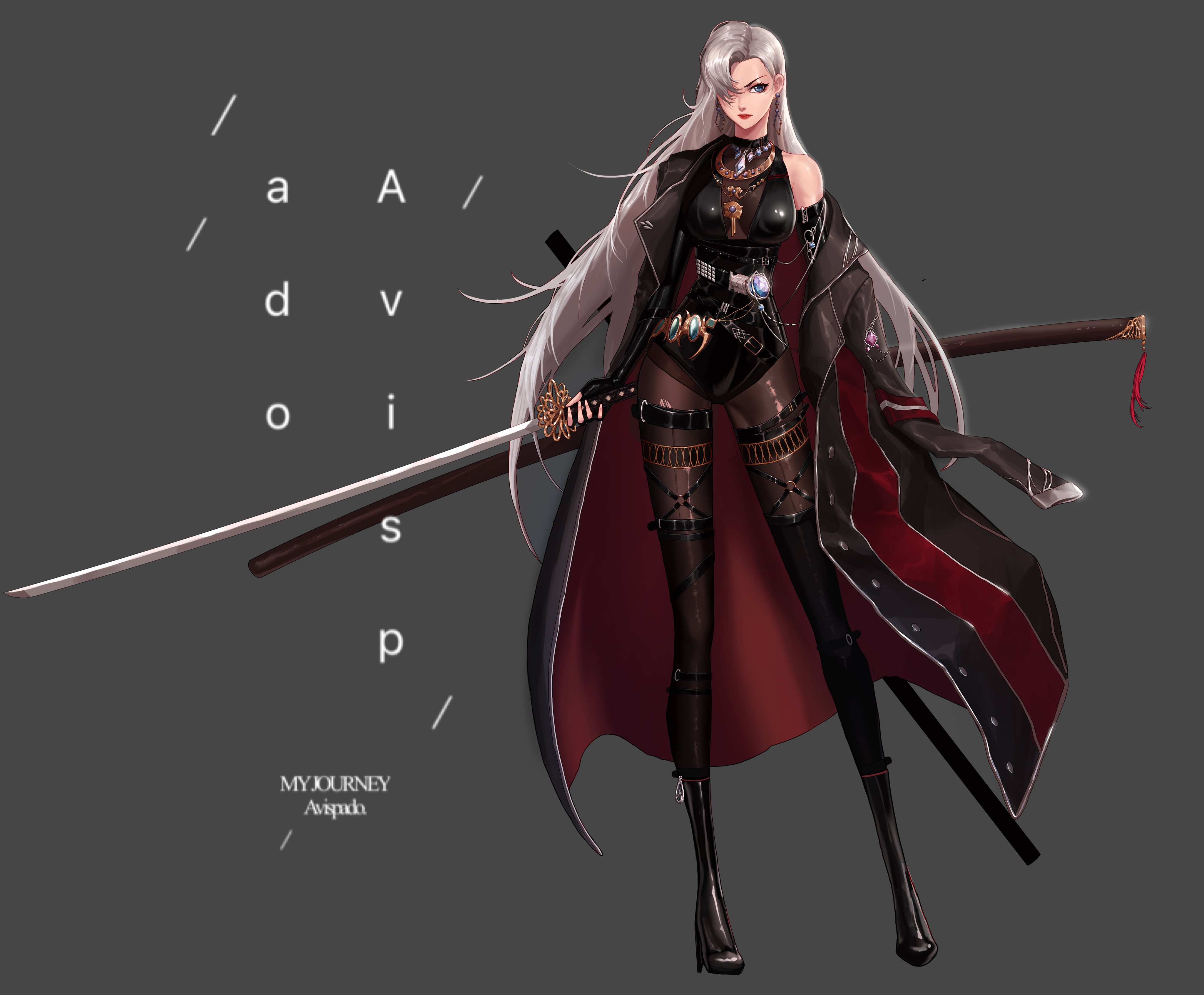 画的乃琳刃影还有自己设计的女鬼剑和服时装