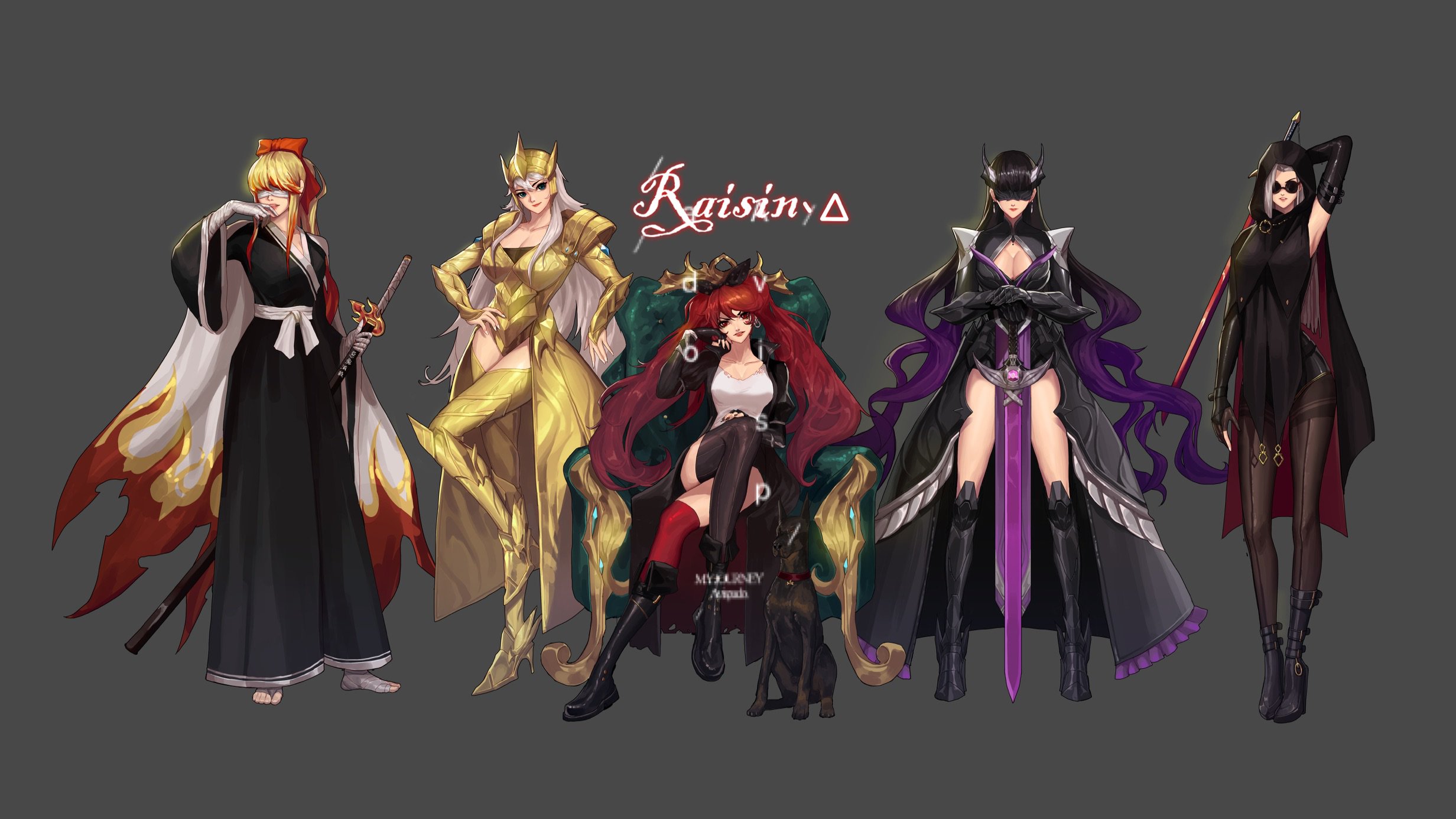 五人一狗，女鬼剑全家福！1
