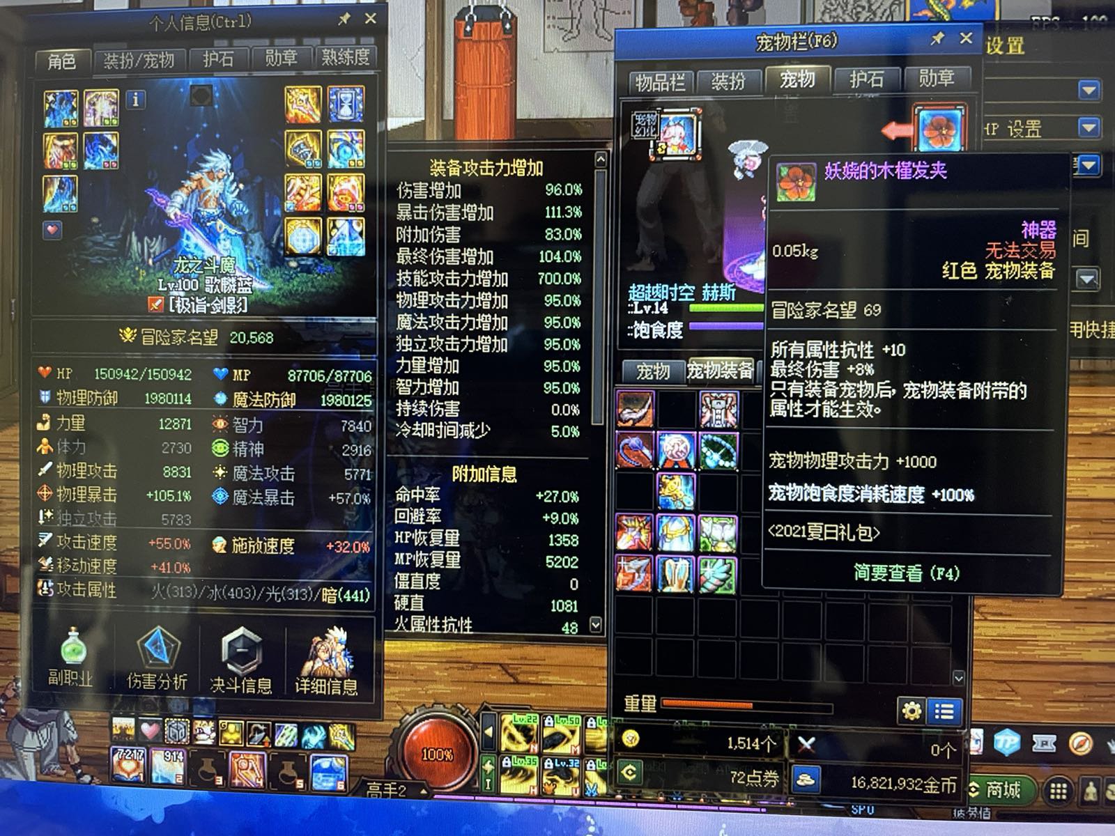 关于换宠物装备掉技攻的问题，不知道是不是bug2
