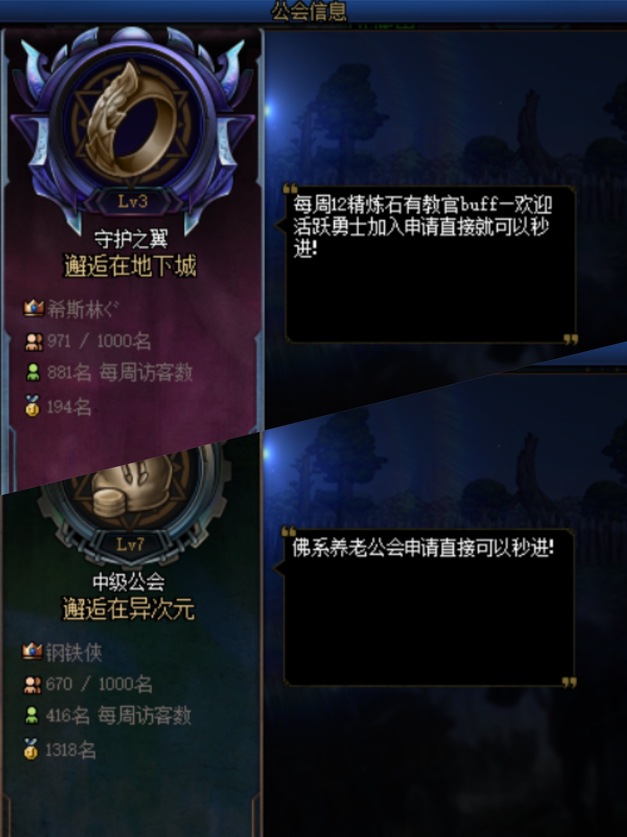 跨一佛系养老公会随便进2