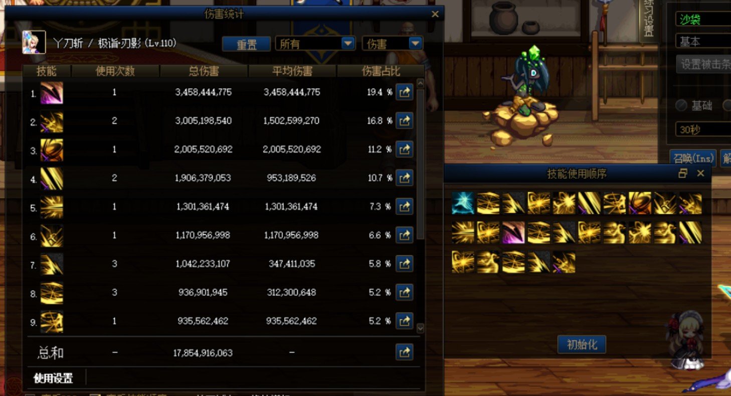 刃影打桩啥都没变伤害突然高了70e，请问是触发了什么么？？3