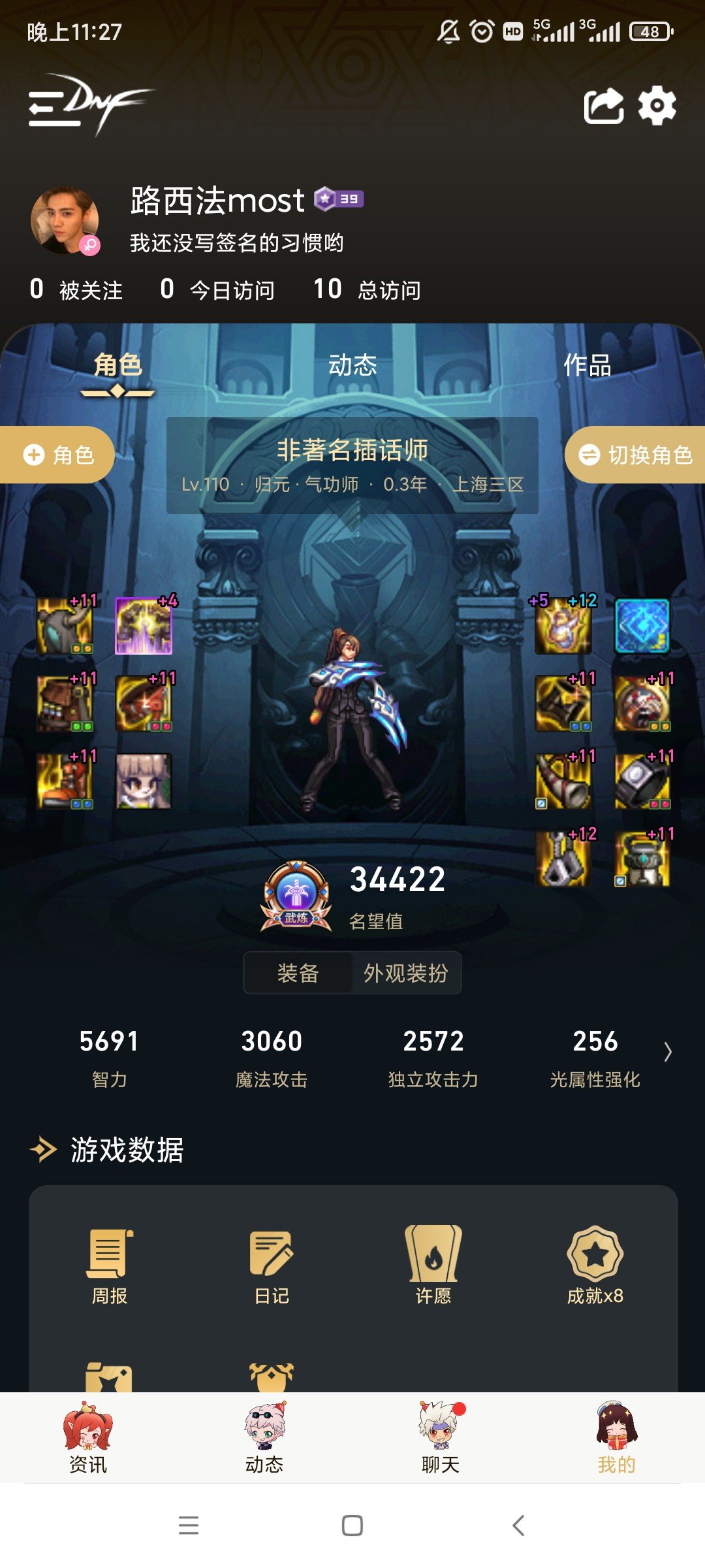 11天又涨了1500名望准备开摆等922再刷了1