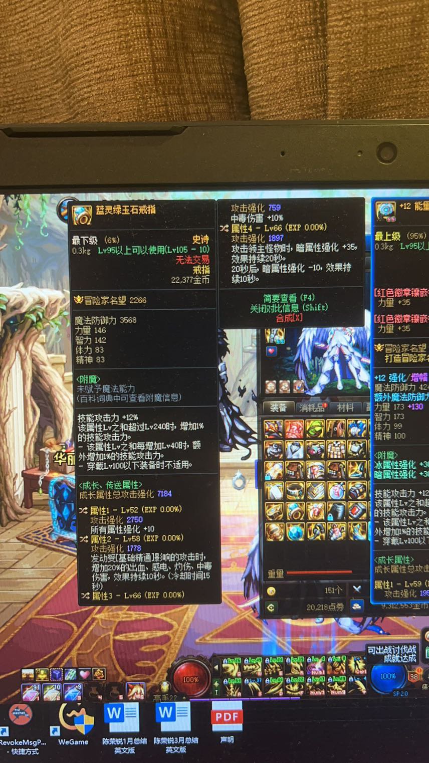 大佬们求鉴定，完美四词条蓝灵1