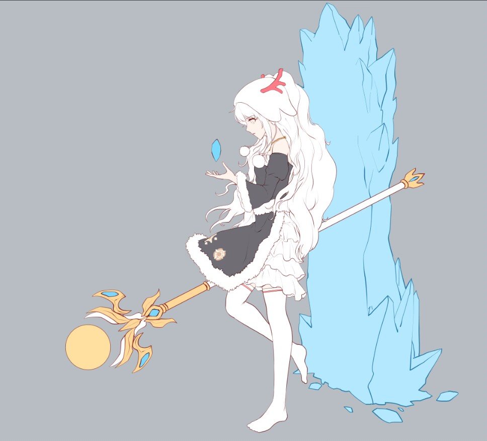 泰拉少女魔法师，流浪宇宙小插画步骤分享6