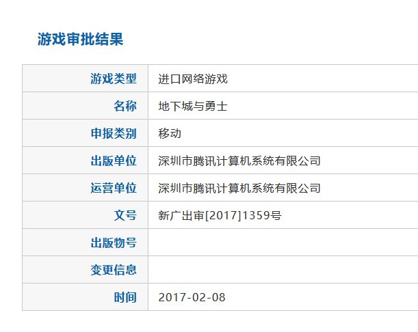 17年手游版号1