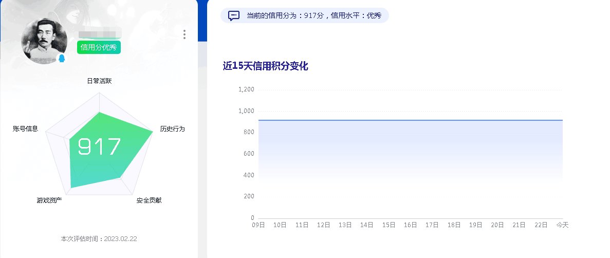 来晒一下信用分数1