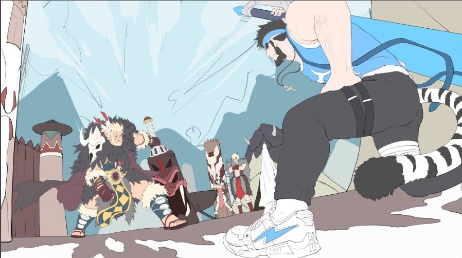途径雪山，驱魔与布万加对决小插画步骤分享！盘古降临3