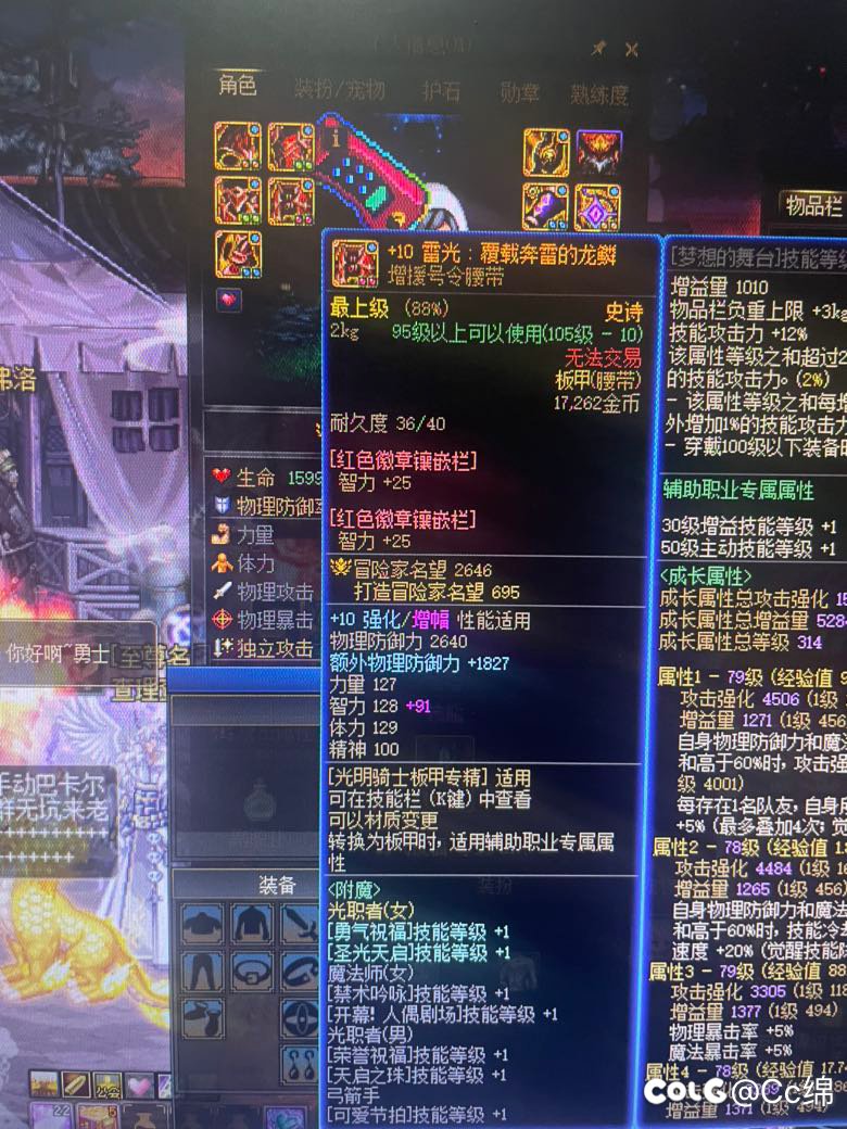 关于奶系职业buff换装的问题3