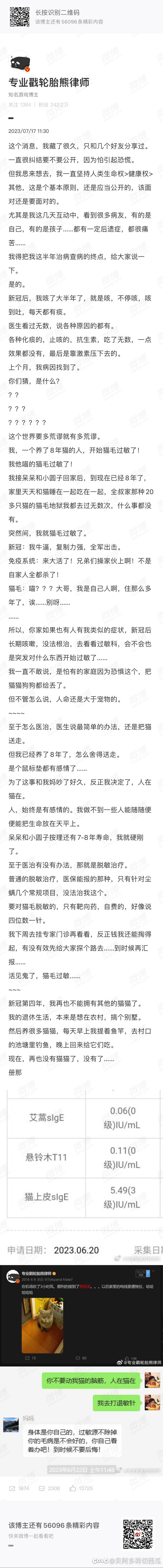 新冠后猫毛过敏了……1