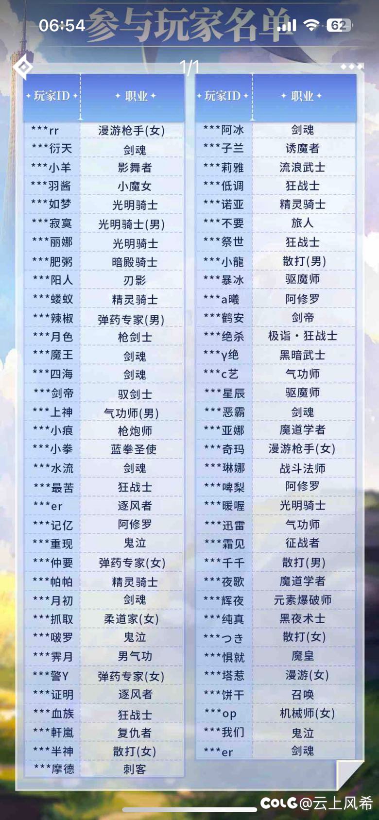 这次见面会中奖Id的看法1