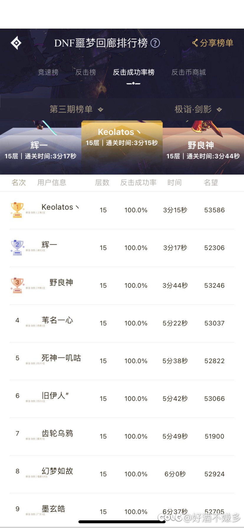 第三周噩梦回廊大丰收！2