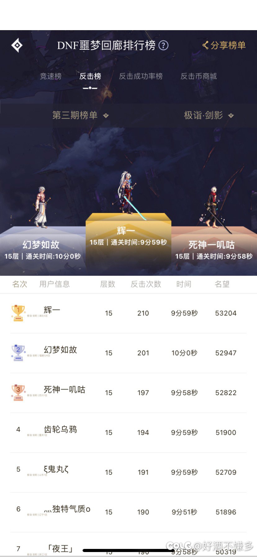 第三周噩梦回廊大丰收！3