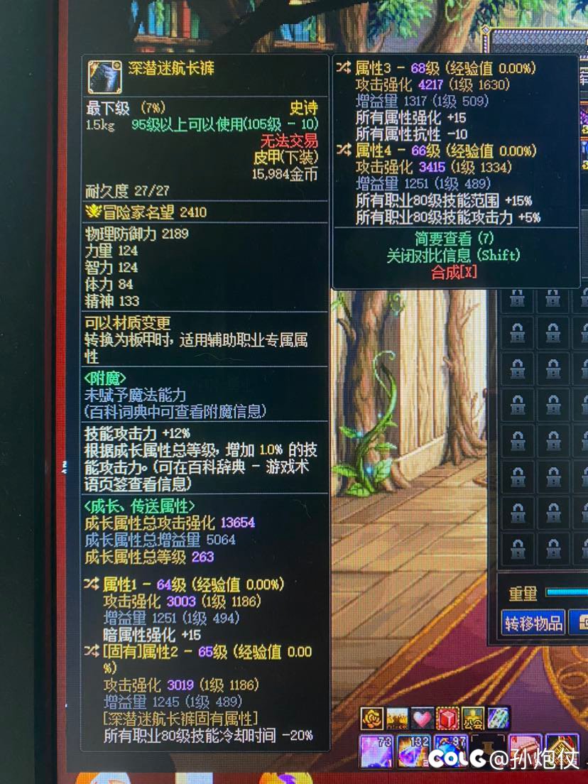 大佬这个裤子洗几词条，哪个职业可以用。1