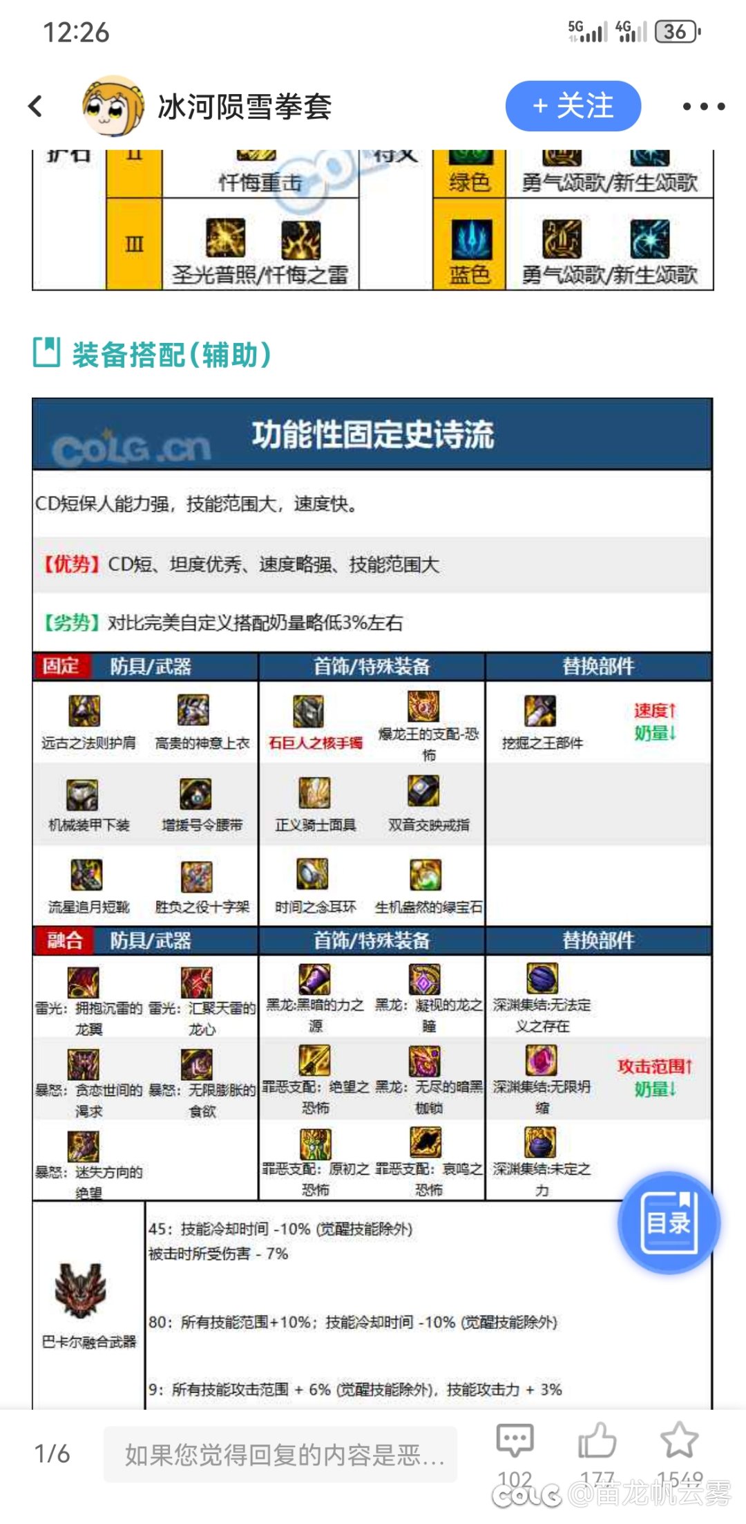 请问一下奶妈的刷图装备搭配1