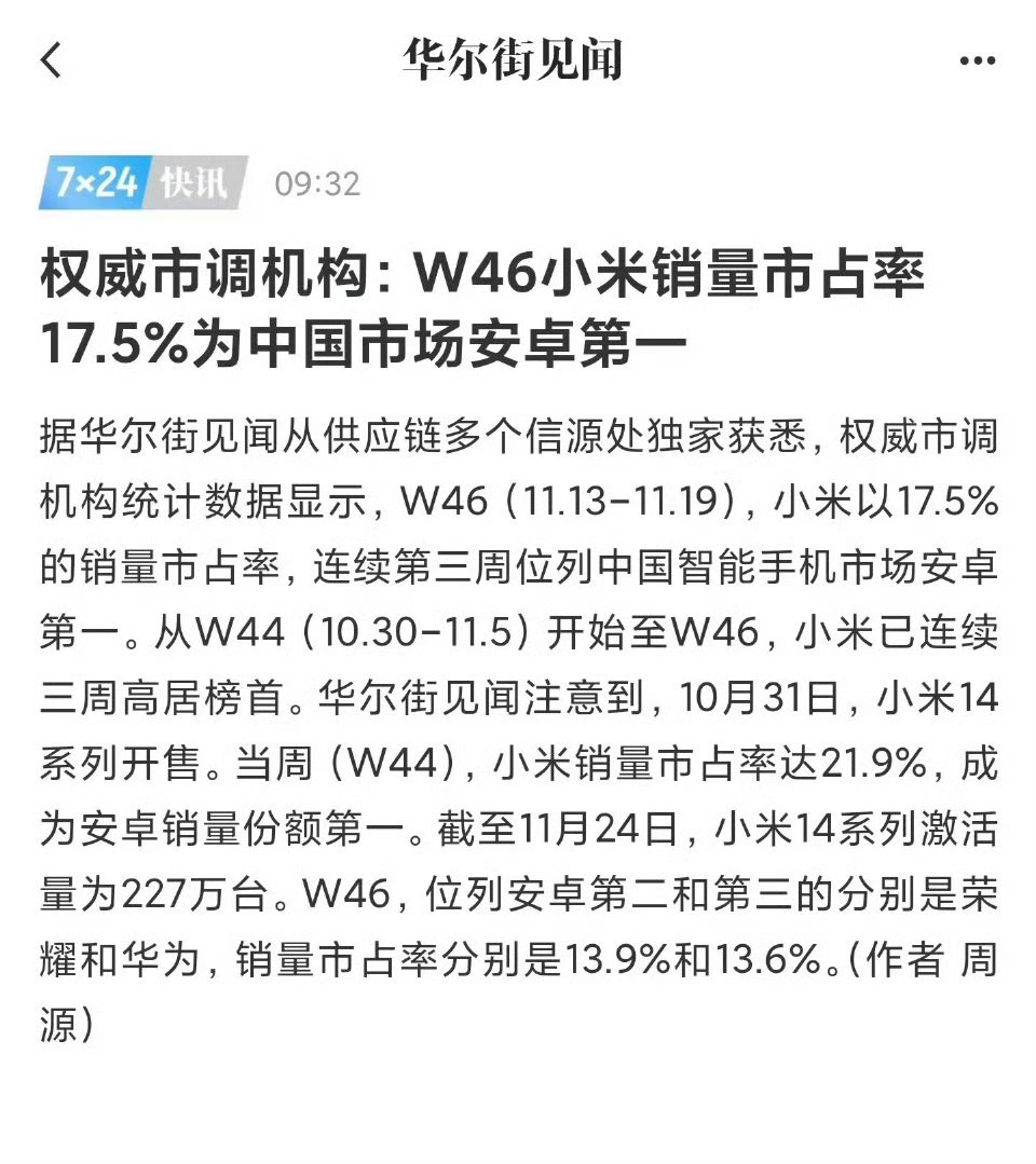 小米14已经300万销量了…1