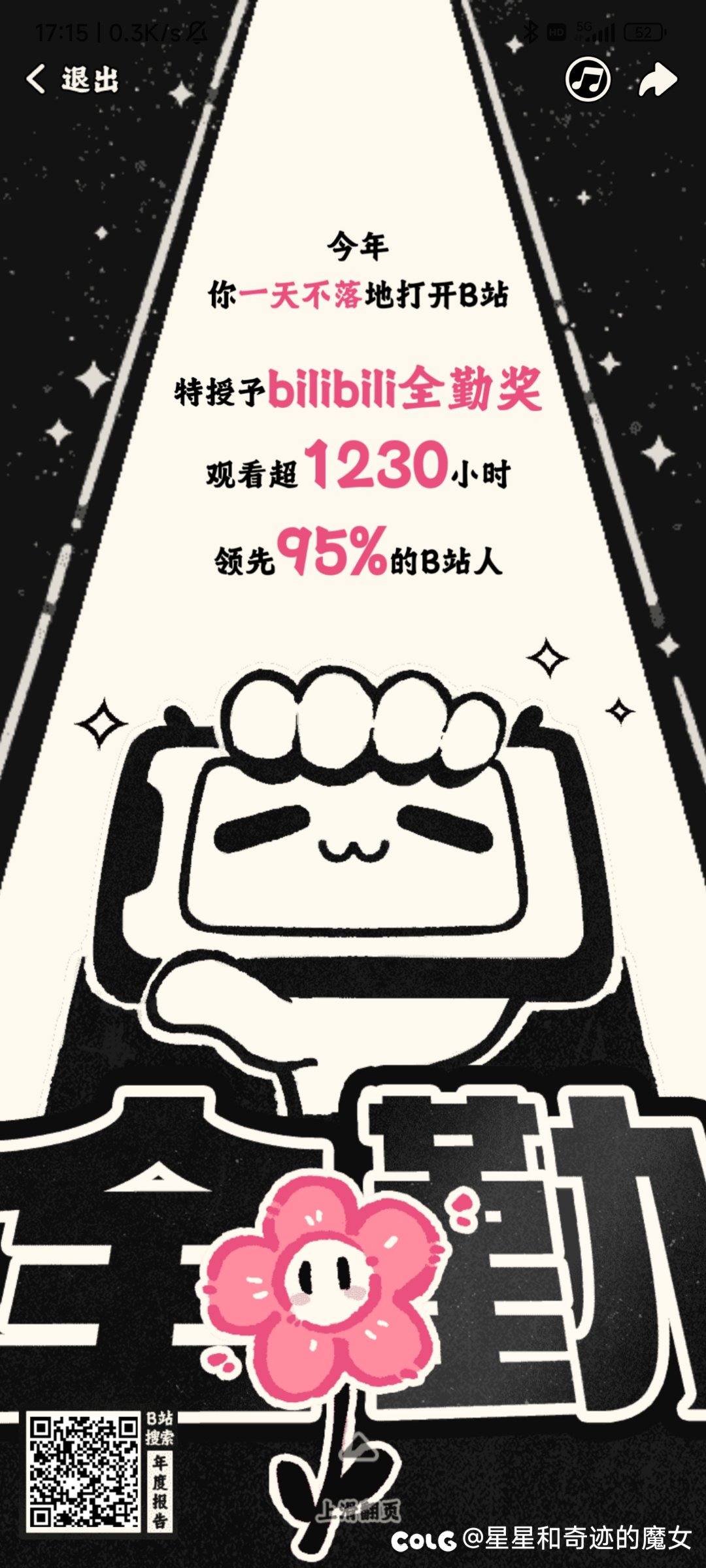 2023年B站全勤1