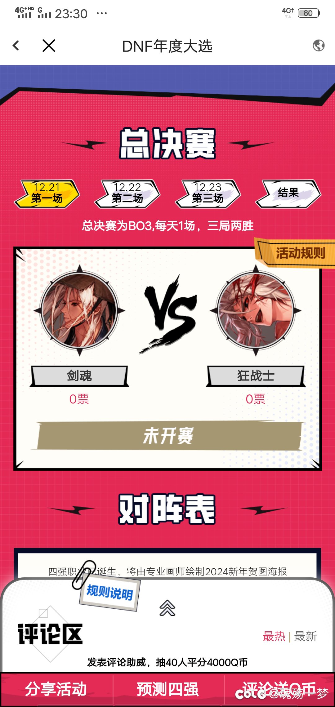 总决赛季军赛投票攻略1