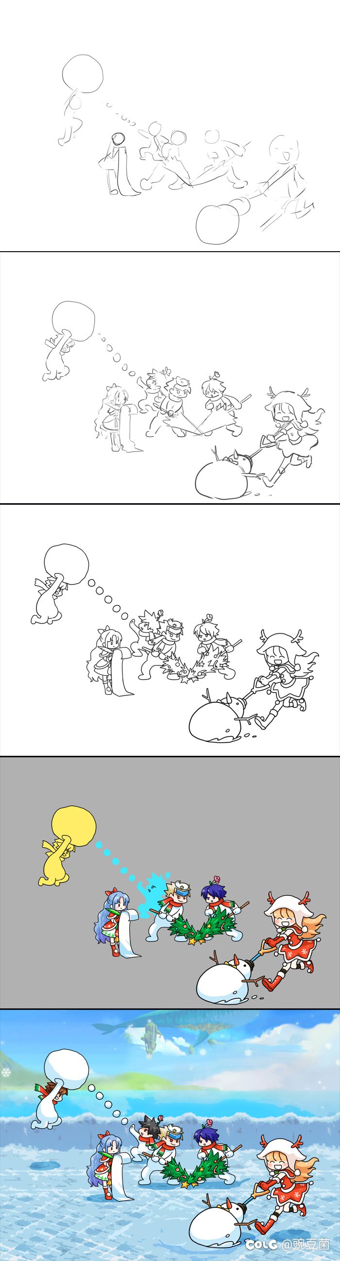 在虚假的神界街头打雪仗2