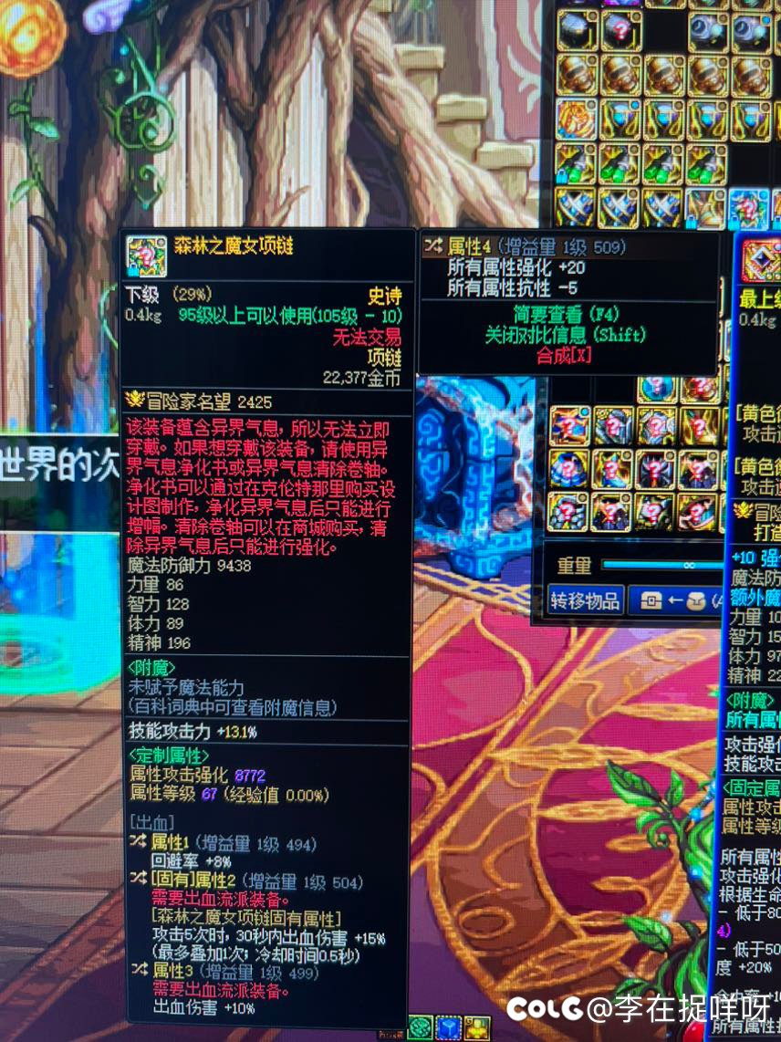 老哥们，这个魔女项链是几词条1