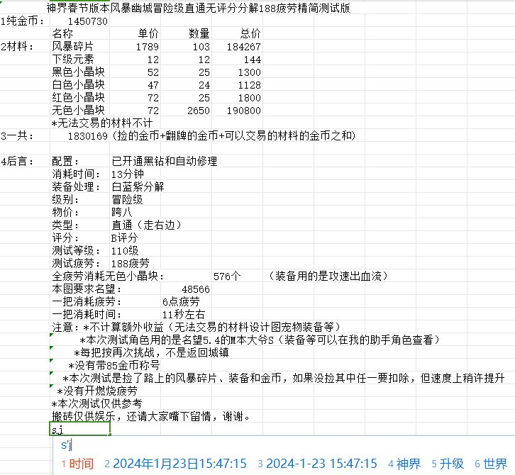 风暴幽城冒险级直通分解装备收益图1