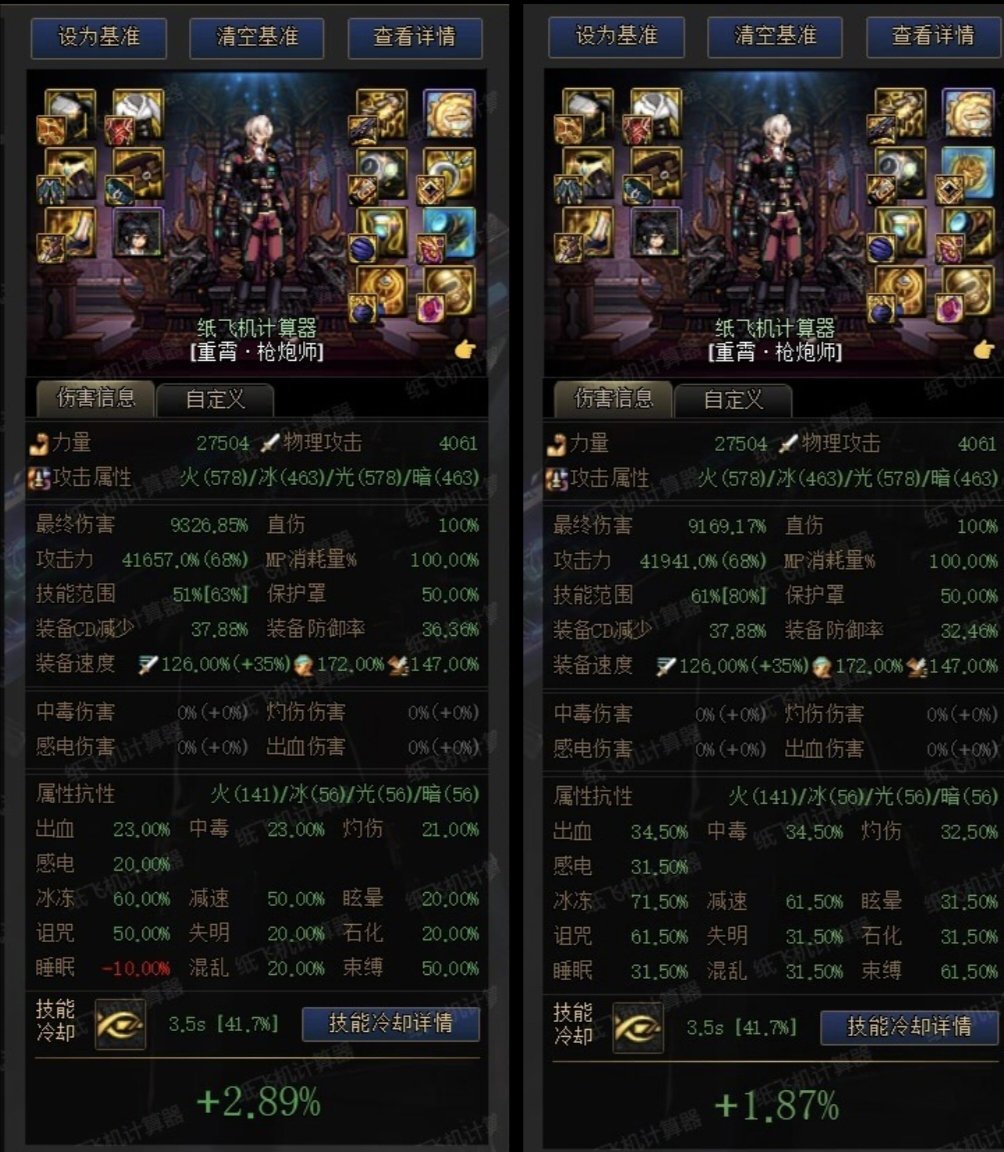 改版后这装备平衡做得有点好啊，差距5%内（主流直伤）6