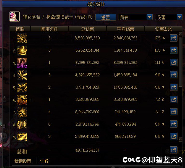 分享自己几个角色伤害和感受6