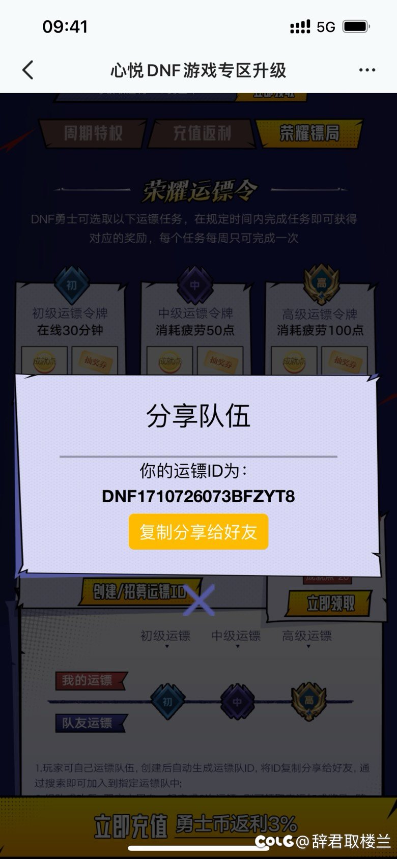 心悦运镖组队1