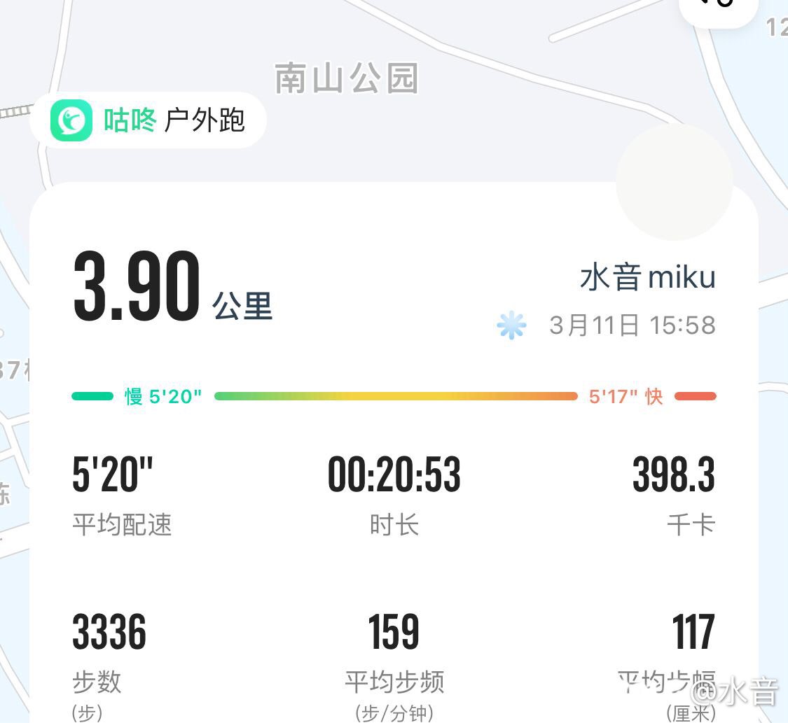 今天跑了个步1