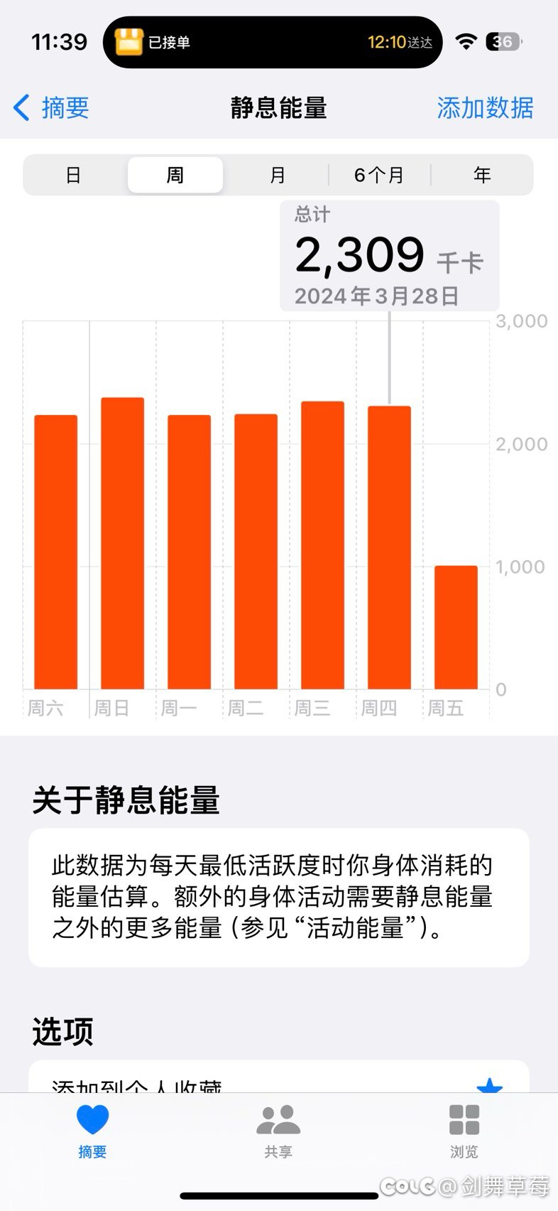 苹果手表的静息能量准吗1