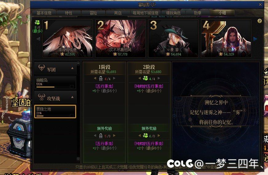 冒险团小组名望1