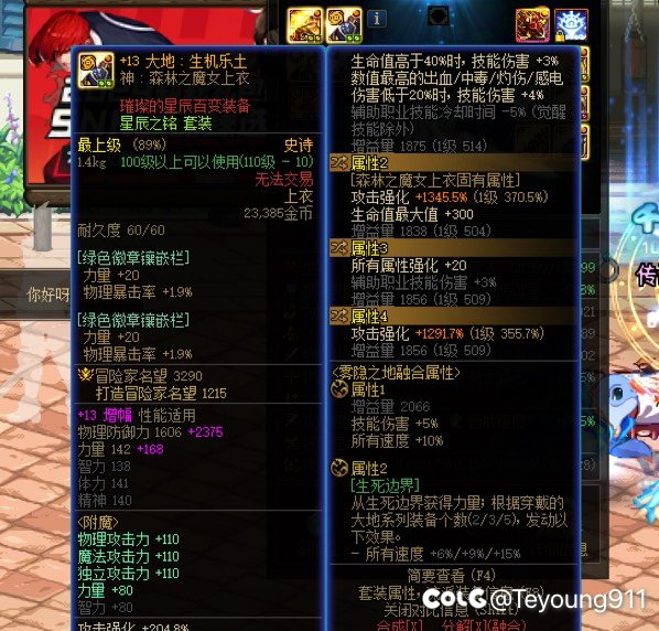 带你们看看全身红13，武器红15真实伤害8