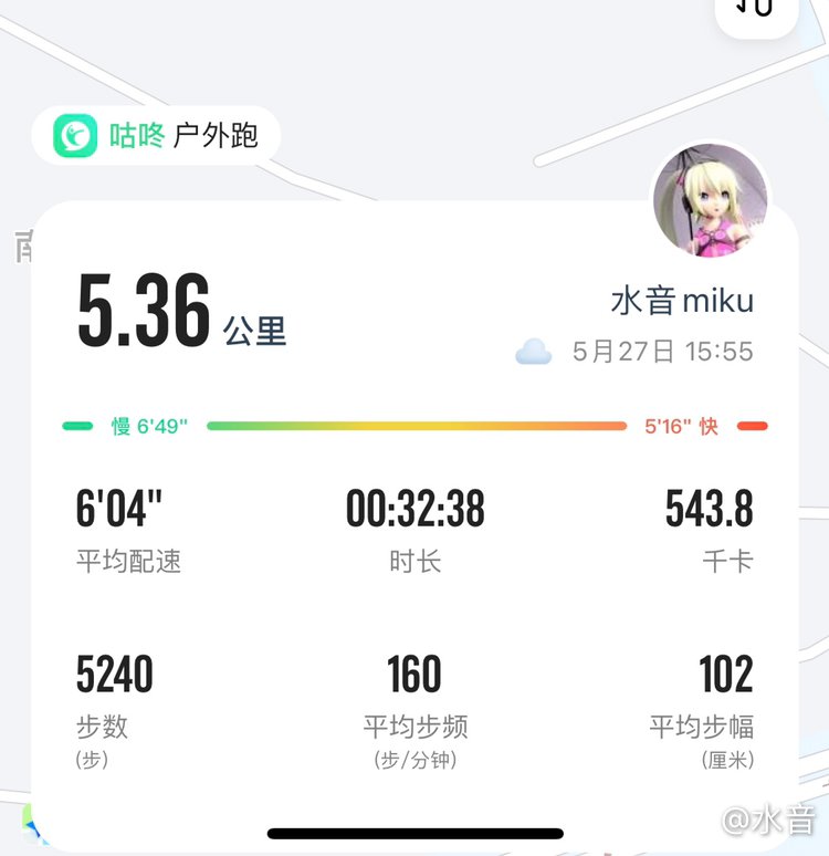 今天跑了个步1