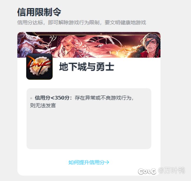 腾讯游戏信用分，是我充钱充少了吗6