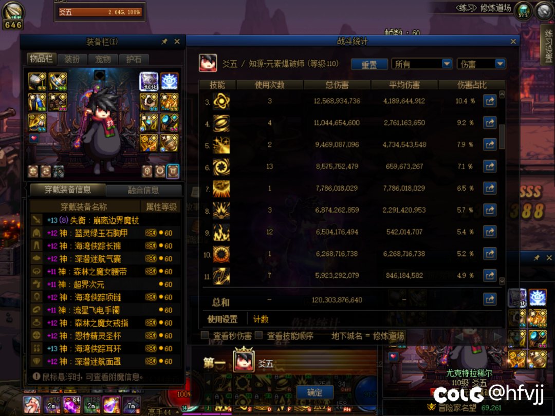 喂满全身神60了，6.9魔皇1200e，总觉得玩了个假的1