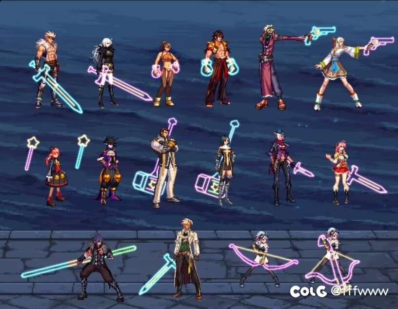男女鬼剑士魔剑武器改霓虹武器装扮1