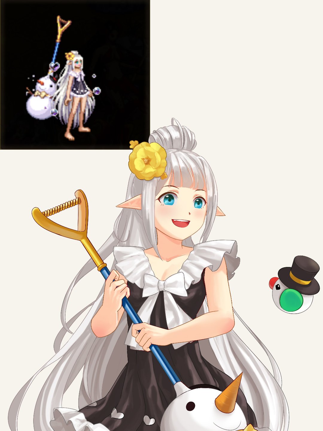 雪落千寒，想给自己何蒙库鲁兹立冰雕的冰霜雪人☃️2