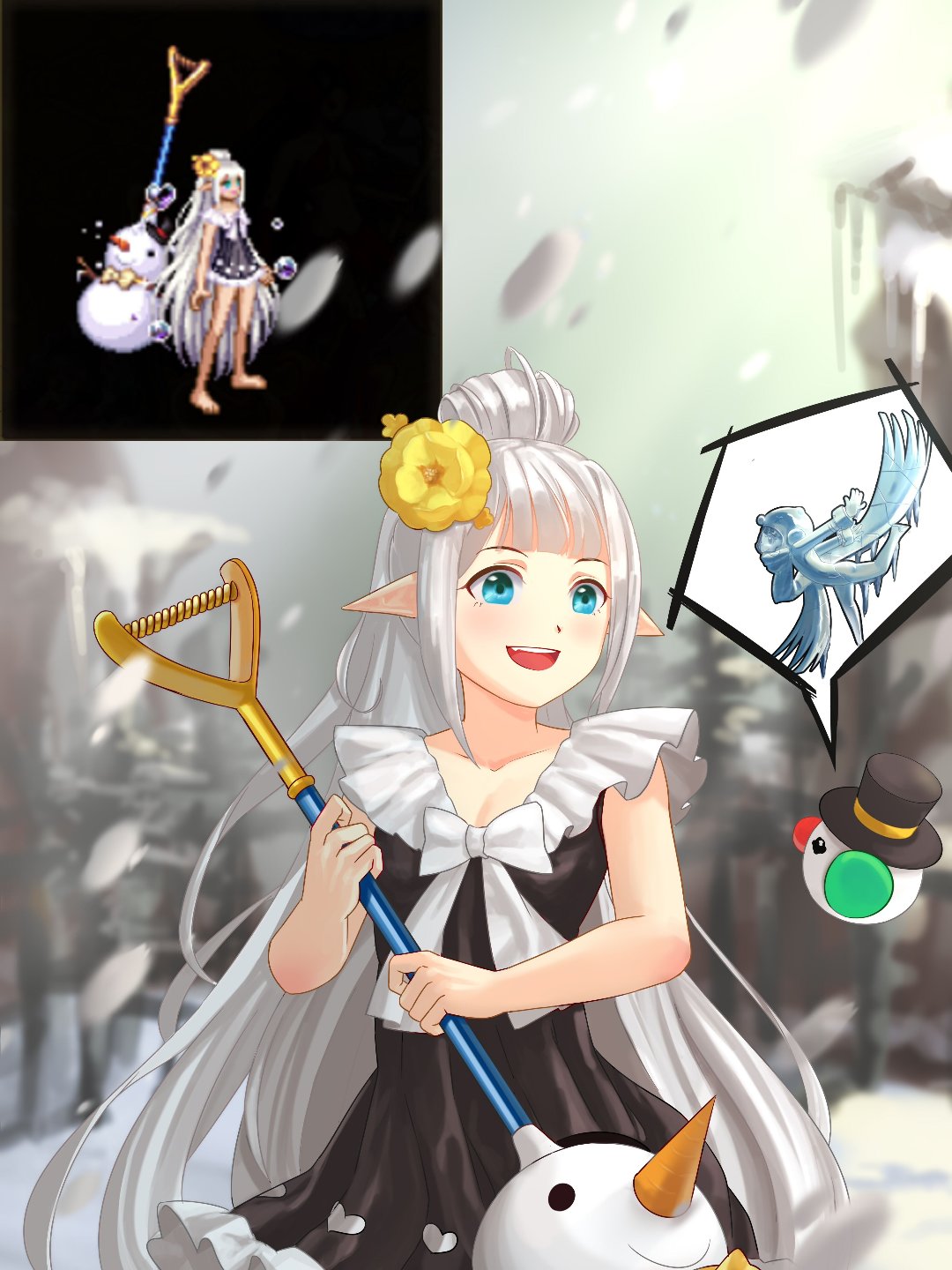 雪落千寒，想给自己何蒙库鲁兹立冰雕的冰霜雪人☃️3