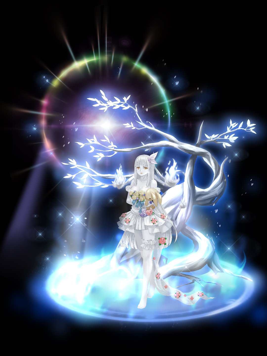 角色时装，银白神树下的花嫁女格斗👰🏻2