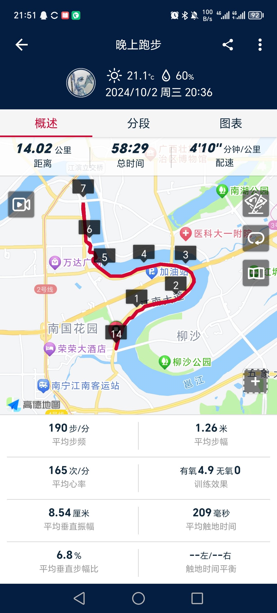 天气转凉，模拟一下半马配速1