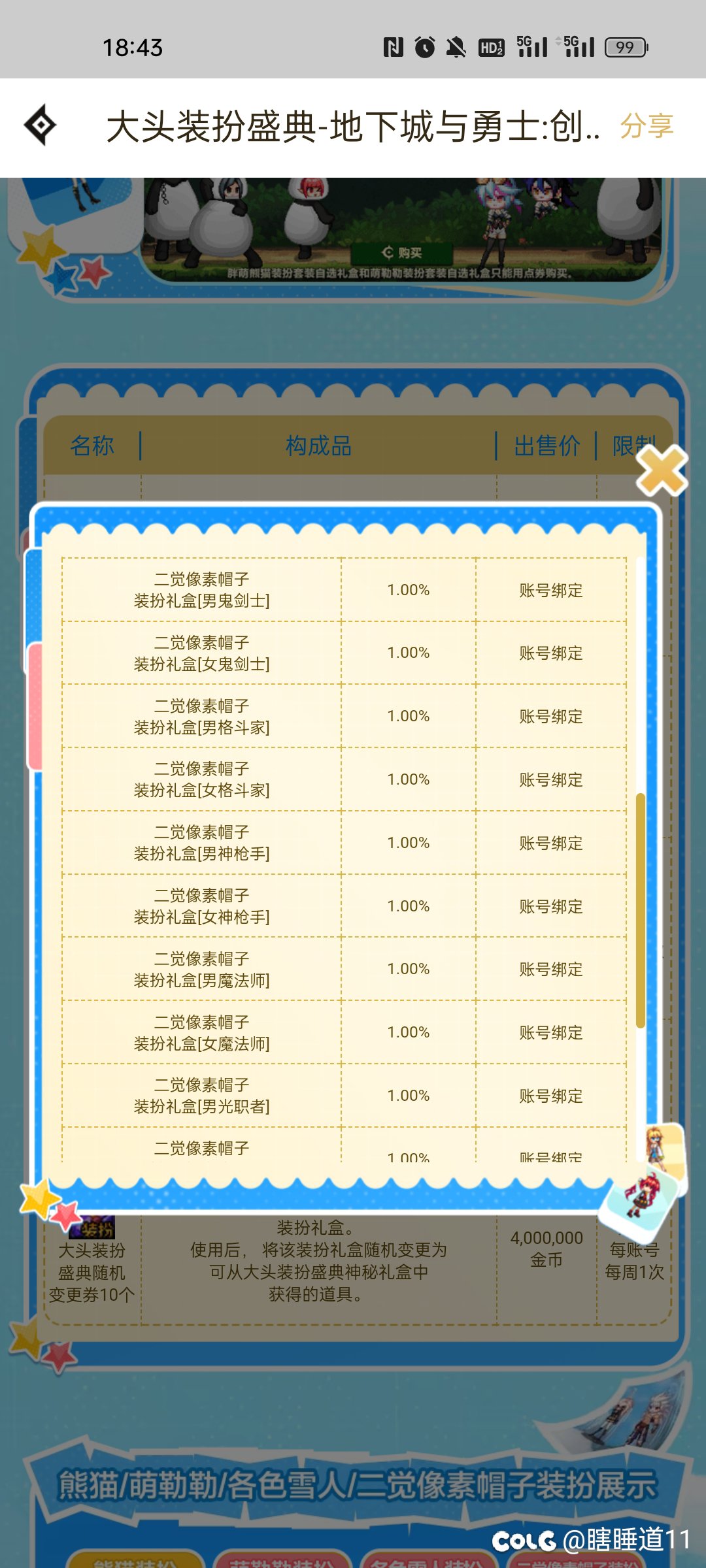 二觉像素头1%概率抽到？？？！1