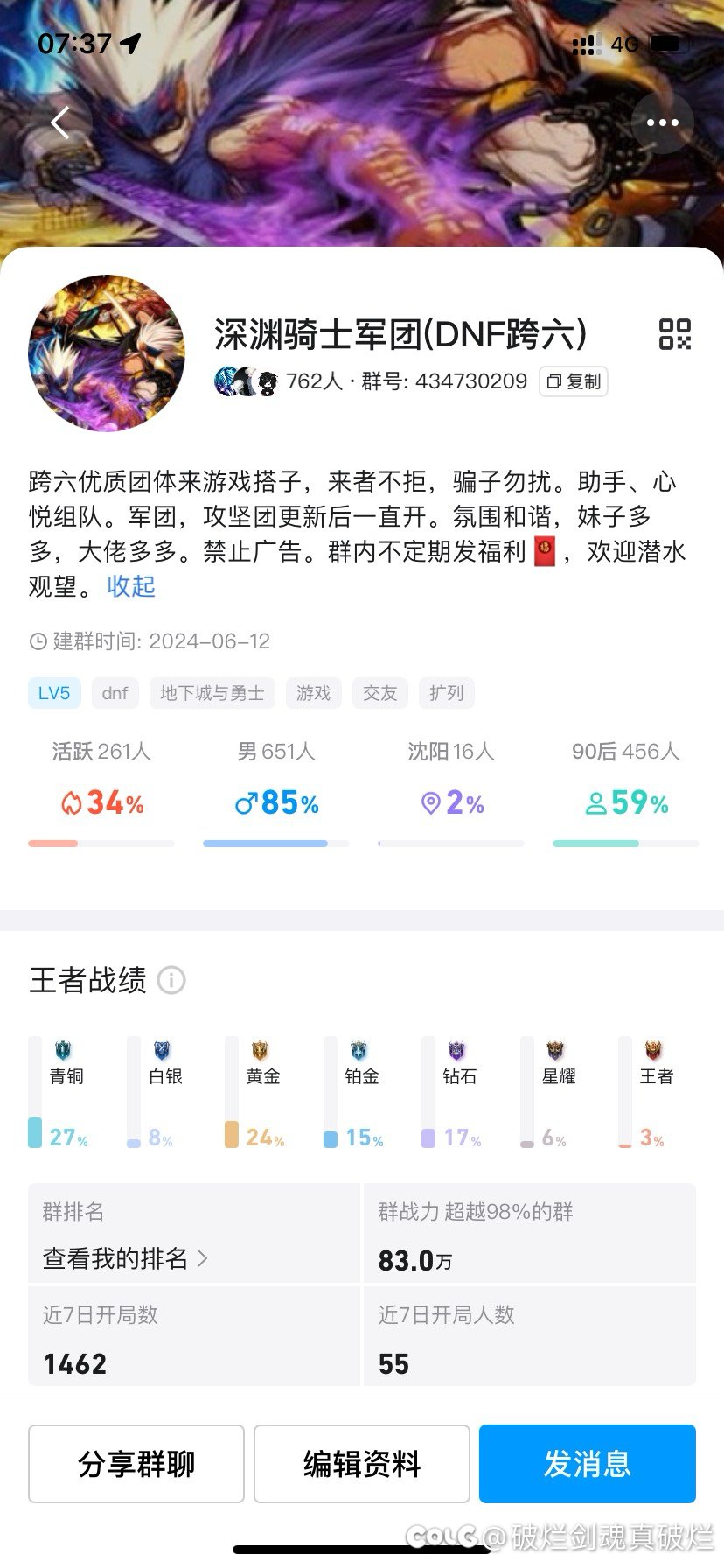 跨六优质团体来高素质玩家，来者不拒，骗子勿扰，禁止广告1
