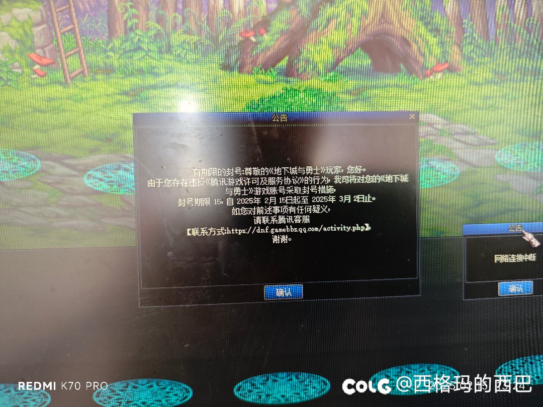 材料，bug我是一个没碰，一千多分信誉分给我封了。老哥们咋找dnf能说人话的客服1